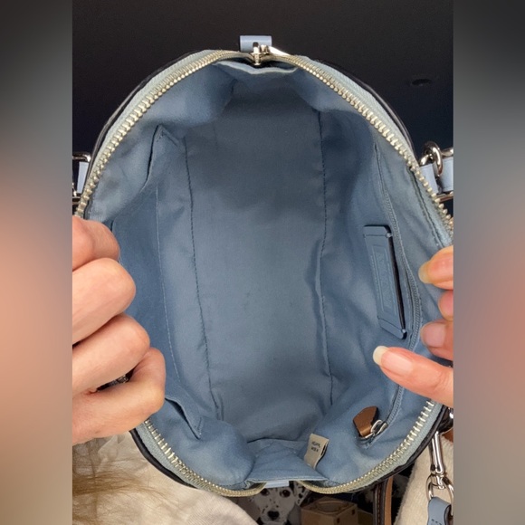 Coach Mini Sierra Dome Satchel Blue Floral - Picture 8 of 17